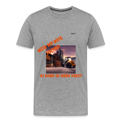 WISH MY WIFE... MENS T-SHIRT - heather grey