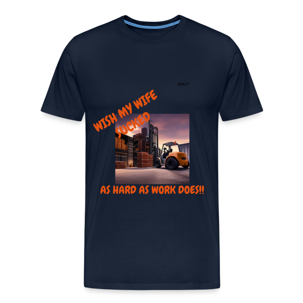 WISH MY WIFE... MENS T-SHIRT - navy