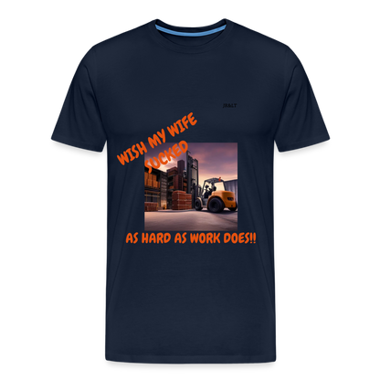 WISH MY WIFE... MENS T-SHIRT - navy