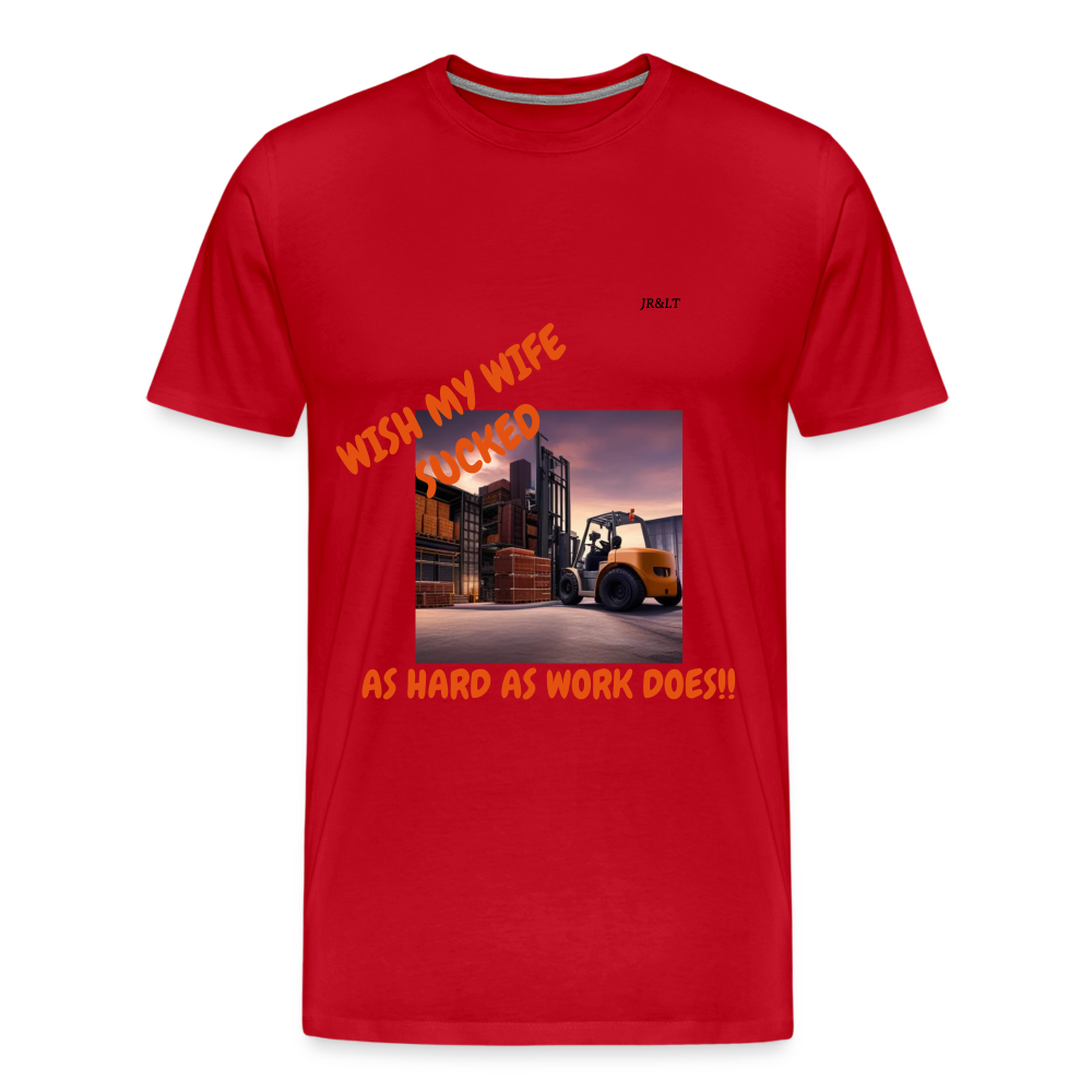 WISH MY WIFE... MENS T-SHIRT - red