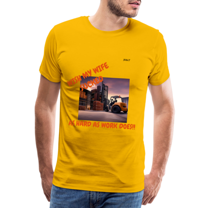 WISH MY WIFE... MENS T-SHIRT - sun yellow