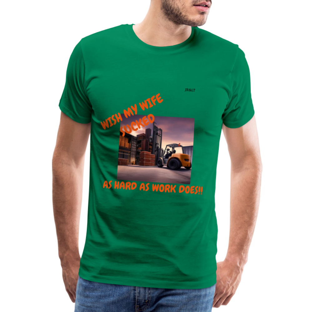 WISH MY WIFE... MENS T-SHIRT - kelly green