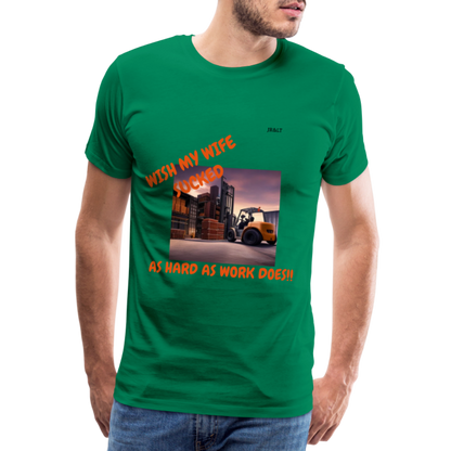 WISH MY WIFE... MENS T-SHIRT - kelly green