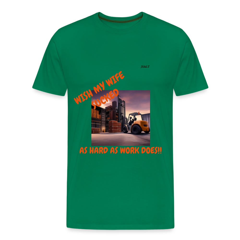 WISH MY WIFE... MENS T-SHIRT - kelly green