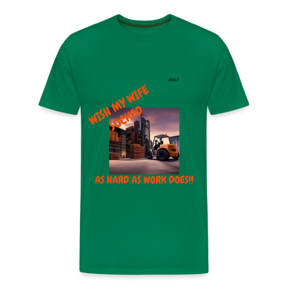 WISH MY WIFE... MENS T-SHIRT - kelly green