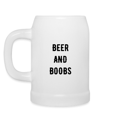 I'M SIMPLE, I LIKE BEER AND BOOB'S!! BEER MUG - white