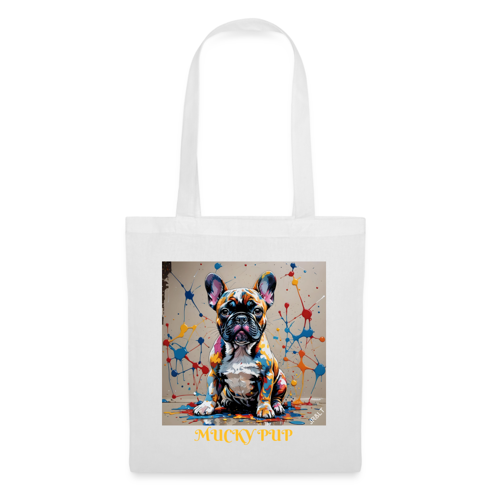 ROSIE - MUCKY PUP!! TOTE BAG - white