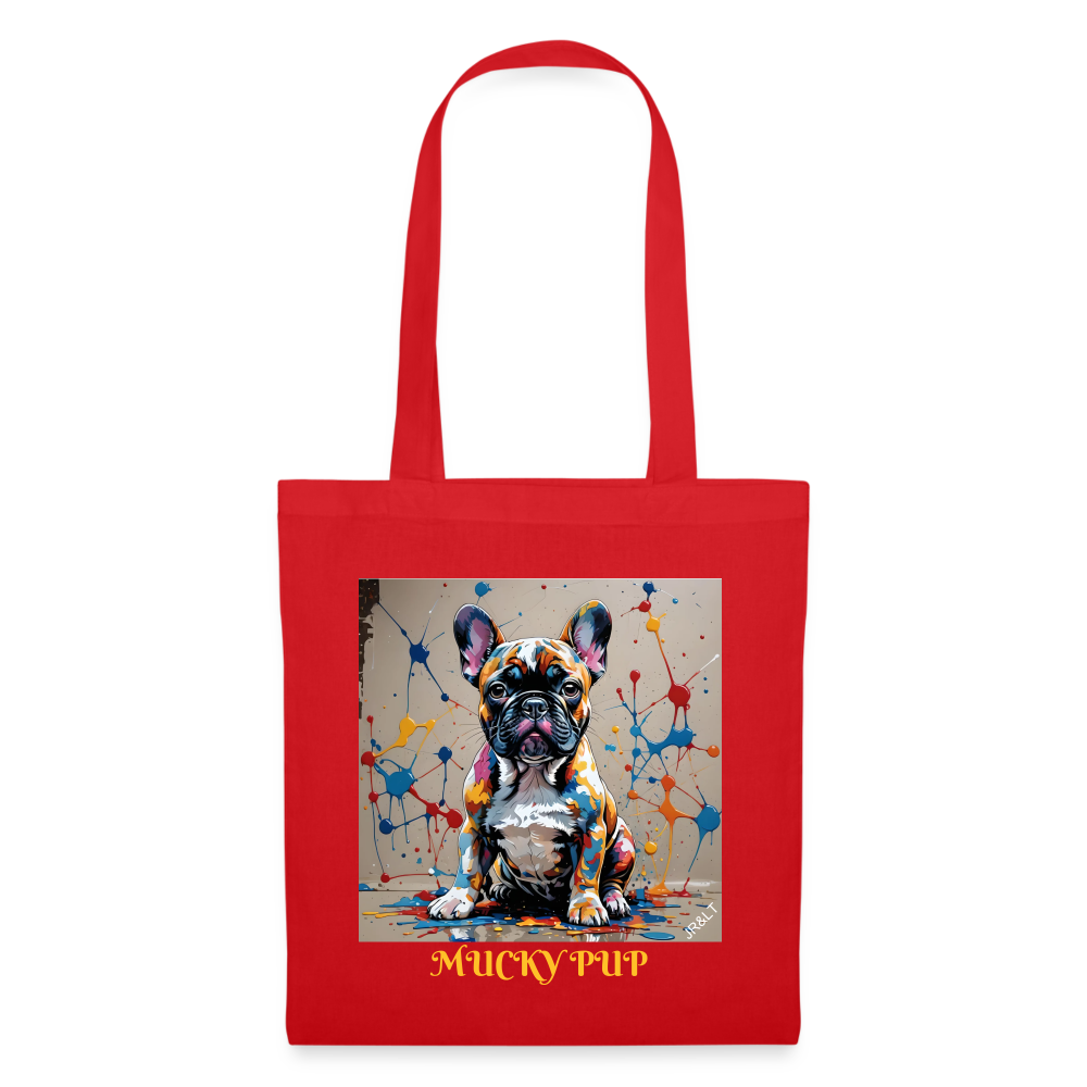 ROSIE - MUCKY PUP!! TOTE BAG - red