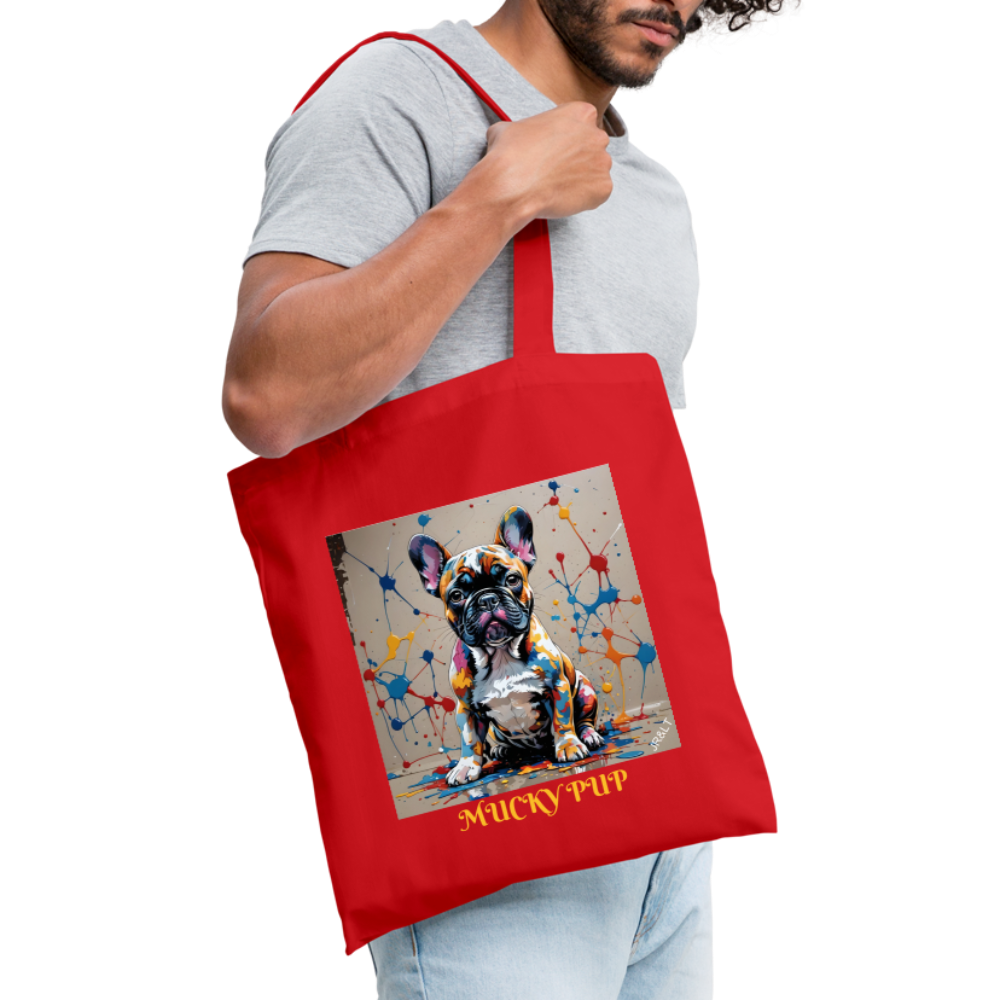 ROSIE - MUCKY PUP!! TOTE BAG - red