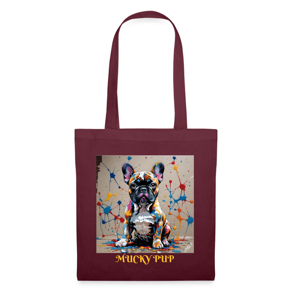 ROSIE - MUCKY PUP!! TOTE BAG - burgundy