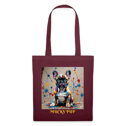 ROSIE - MUCKY PUP!! TOTE BAG - burgundy