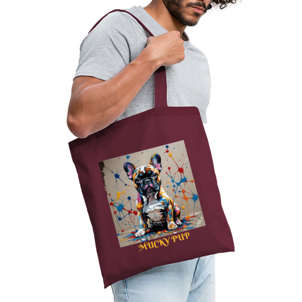 ROSIE - MUCKY PUP!! TOTE BAG - burgundy