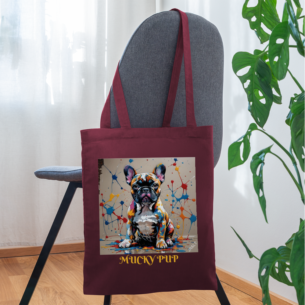 ROSIE - MUCKY PUP!! TOTE BAG - burgundy