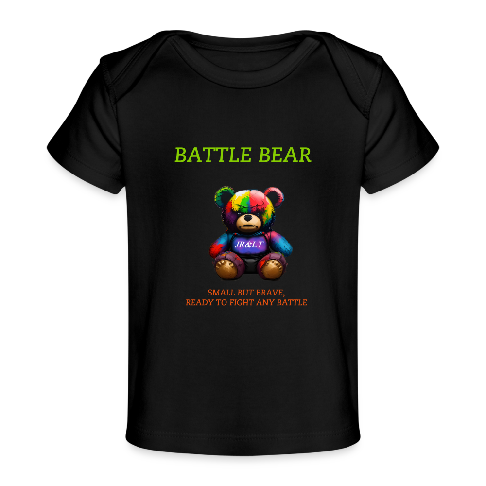 BATTLE BEAR!! BABY T-SHIRT - black