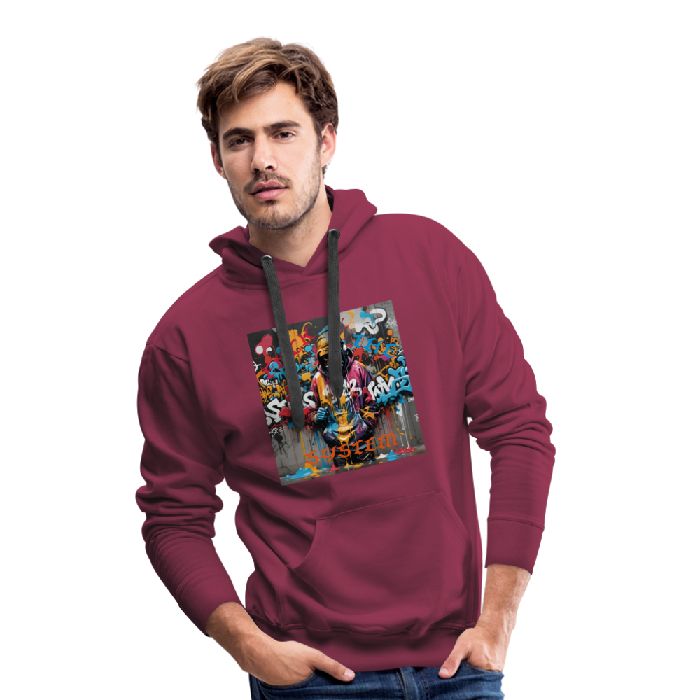 F#CK THE SYSTEM MEN'S HOODIE - bordeaux