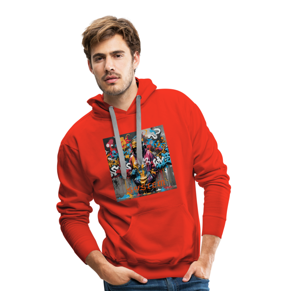 F#CK THE SYSTEM MEN'S HOODIE - red