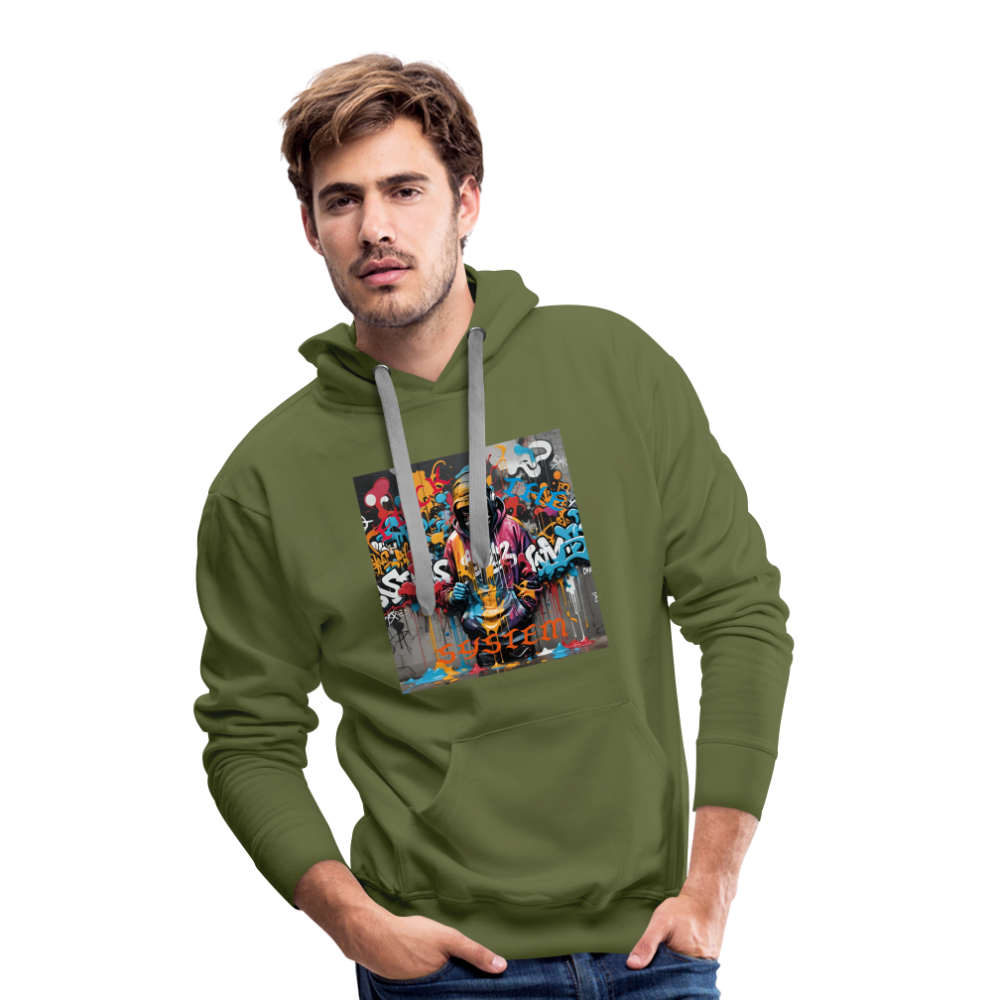 F#CK THE SYSTEM MEN'S HOODIE - olive green