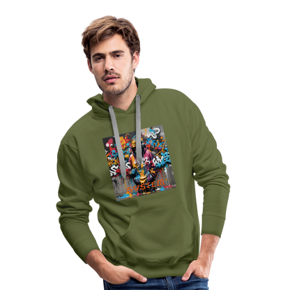 F#CK THE SYSTEM MEN'S HOODIE - olive green