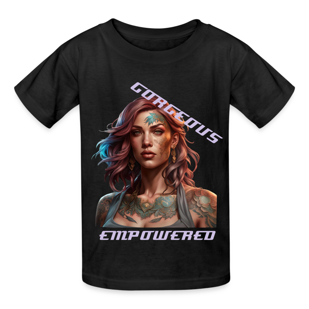 GORGEOUS & EMPOWERED CHILDREN'S T-SHIRT - black