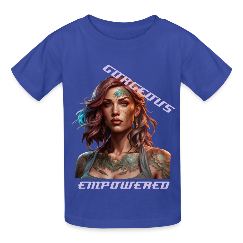 GORGEOUS & EMPOWERED CHILDREN'S T-SHIRT - royal blue