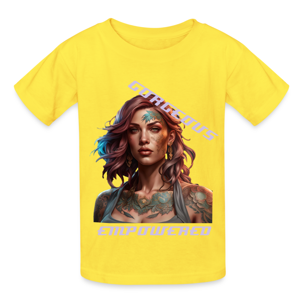 GORGEOUS & EMPOWERED CHILDREN'S T-SHIRT - yellow