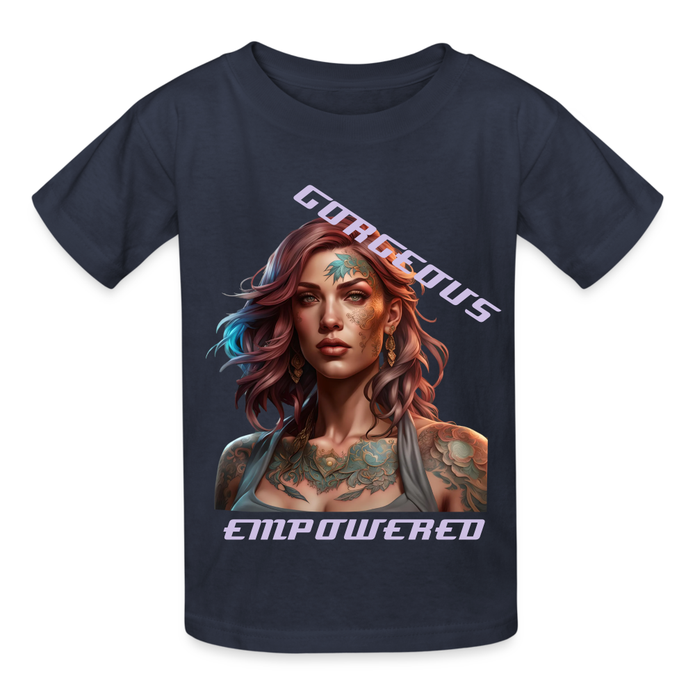 GORGEOUS & EMPOWERED CHILDREN'S T-SHIRT - navy