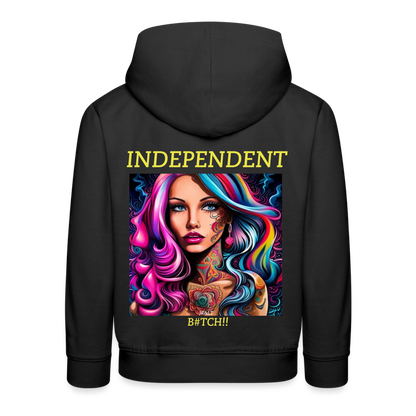 INDEPENDENT!! CHILDREN'S HOODIE - black