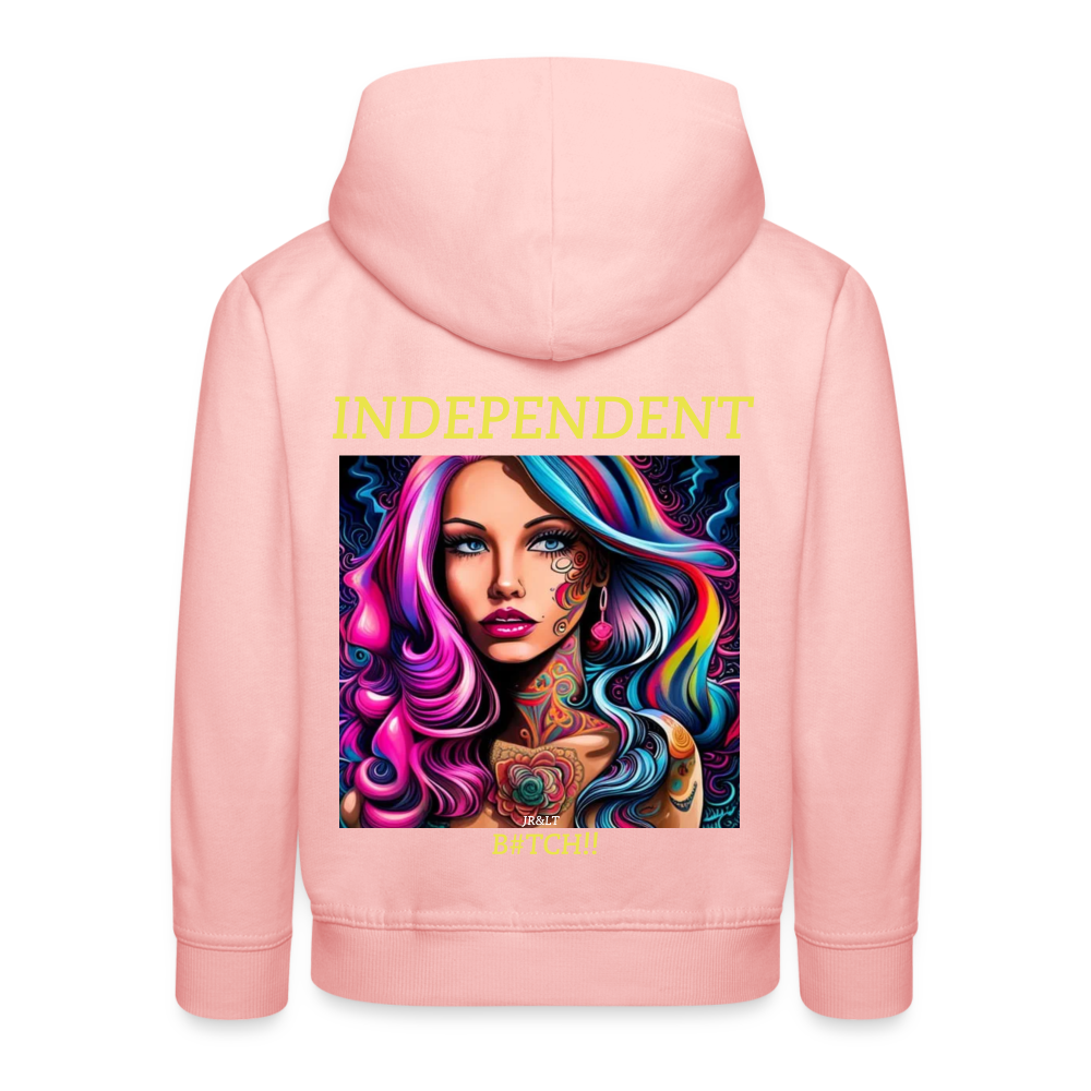 INDEPENDENT!! CHILDREN'S HOODIE - crystal pink