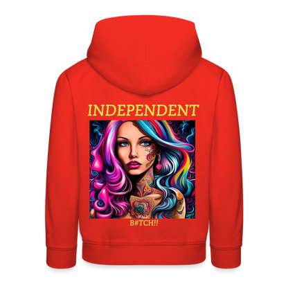 INDEPENDENT!! CHILDREN'S HOODIE - red