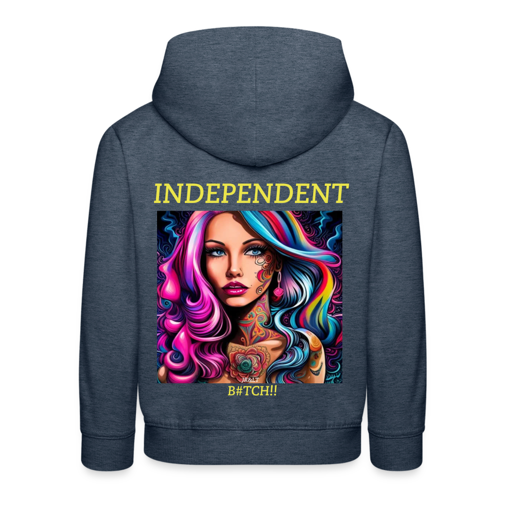 INDEPENDENT!! CHILDREN'S HOODIE - heather denim