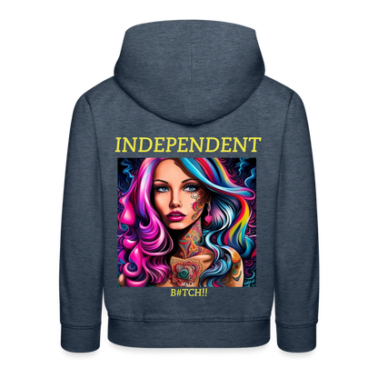 INDEPENDENT!! CHILDREN'S HOODIE - heather denim