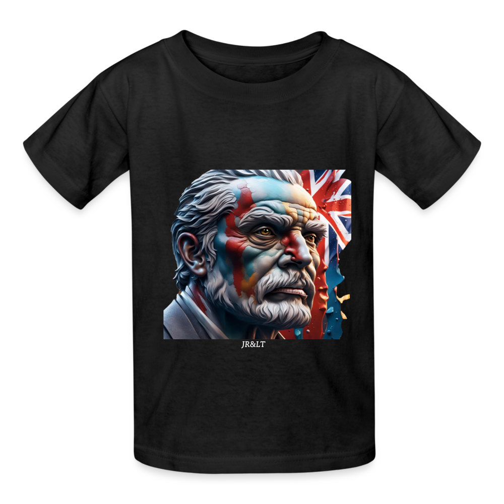 OLD MAN BRITAIN!! CHILDREN'S T-SHIRT - black