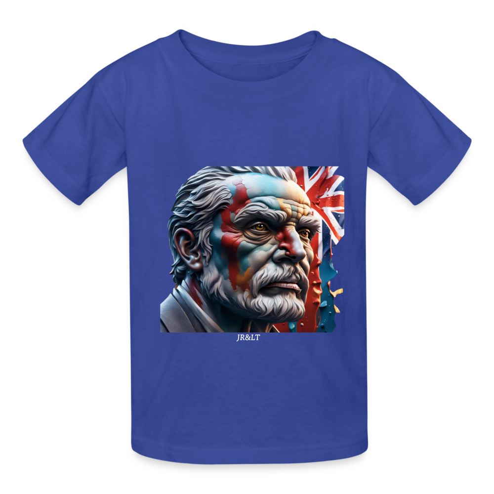 OLD MAN BRITAIN!! CHILDREN'S T-SHIRT - royal blue