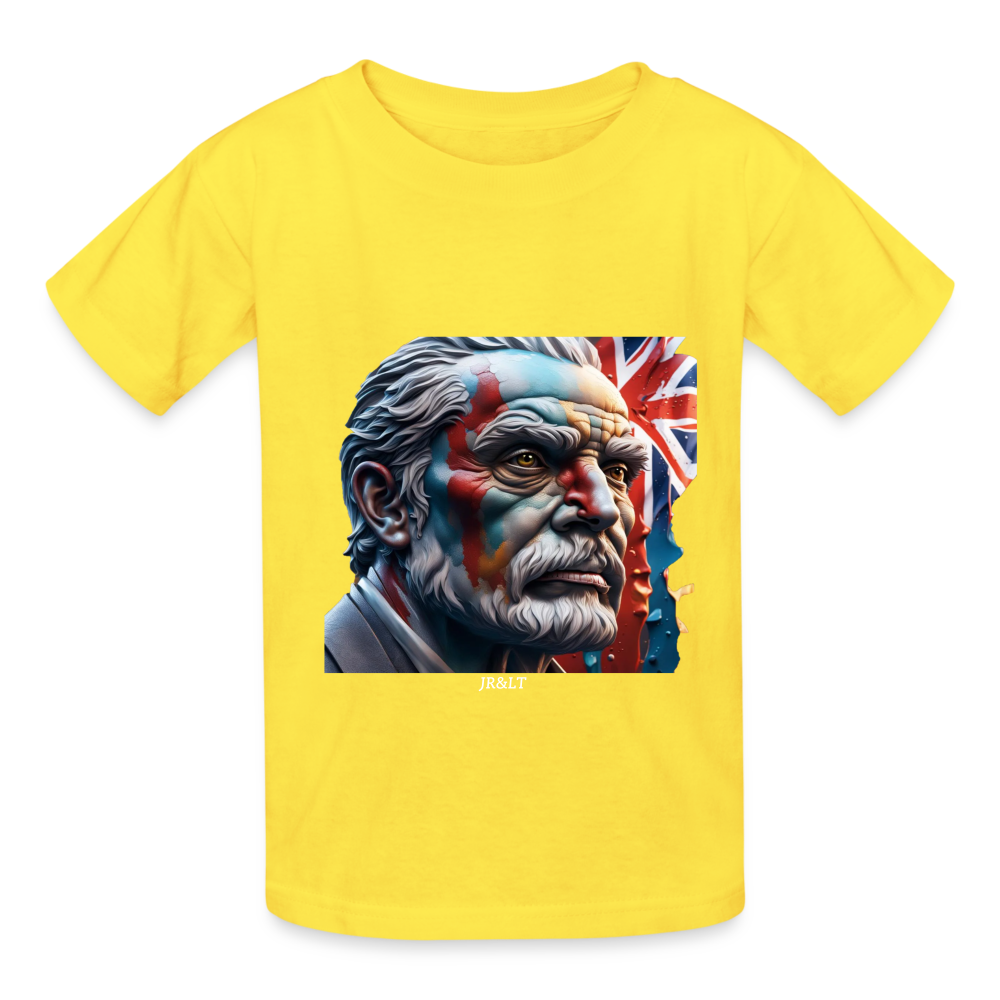 OLD MAN BRITAIN!! CHILDREN'S T-SHIRT - yellow