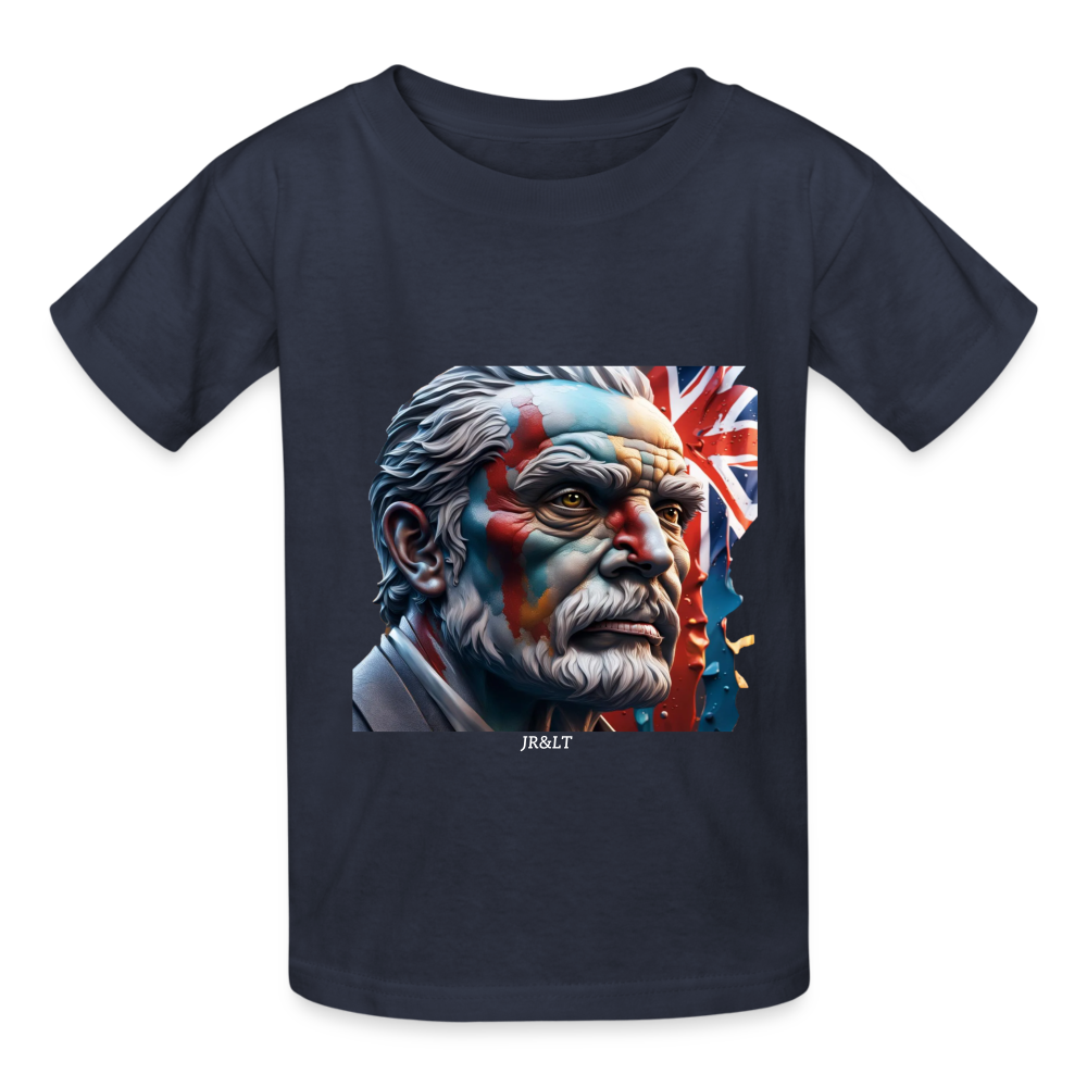 OLD MAN BRITAIN!! CHILDREN'S T-SHIRT - navy