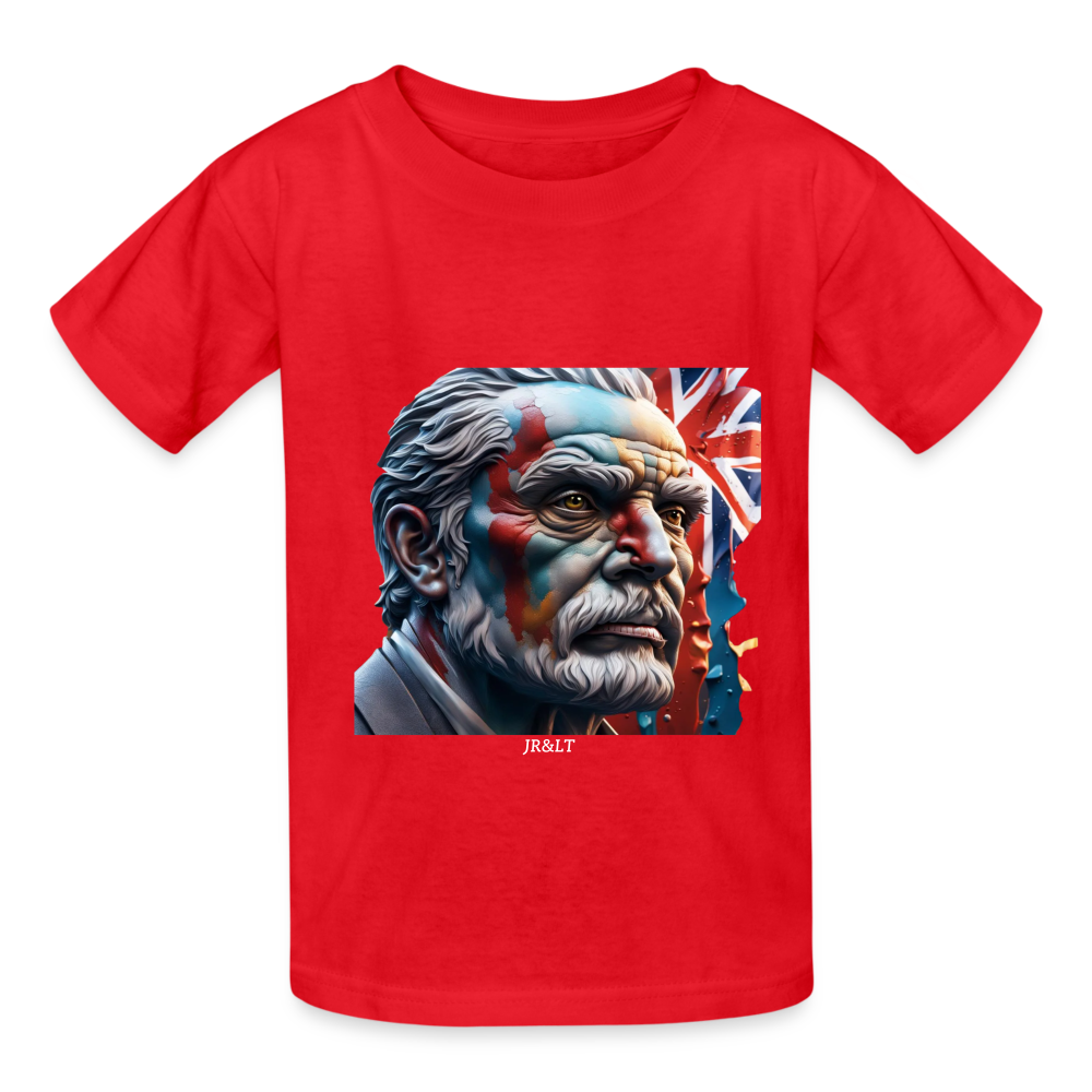 OLD MAN BRITAIN!! CHILDREN'S T-SHIRT - red