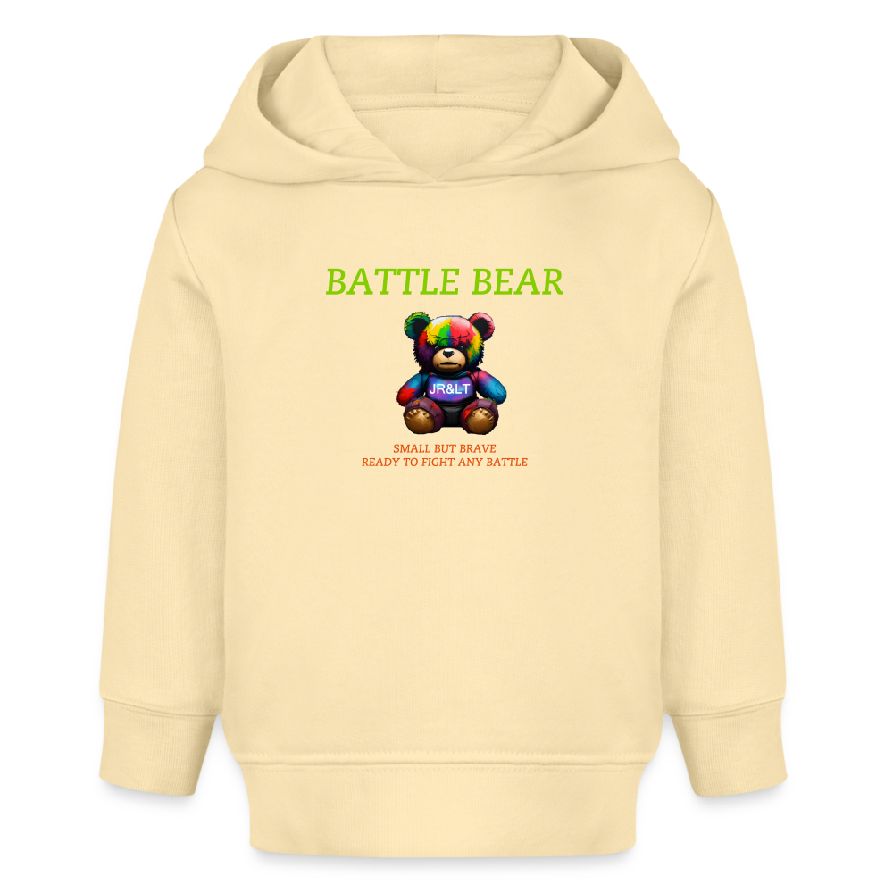 BATTLE BEAR!! BABY HOODIE - cream