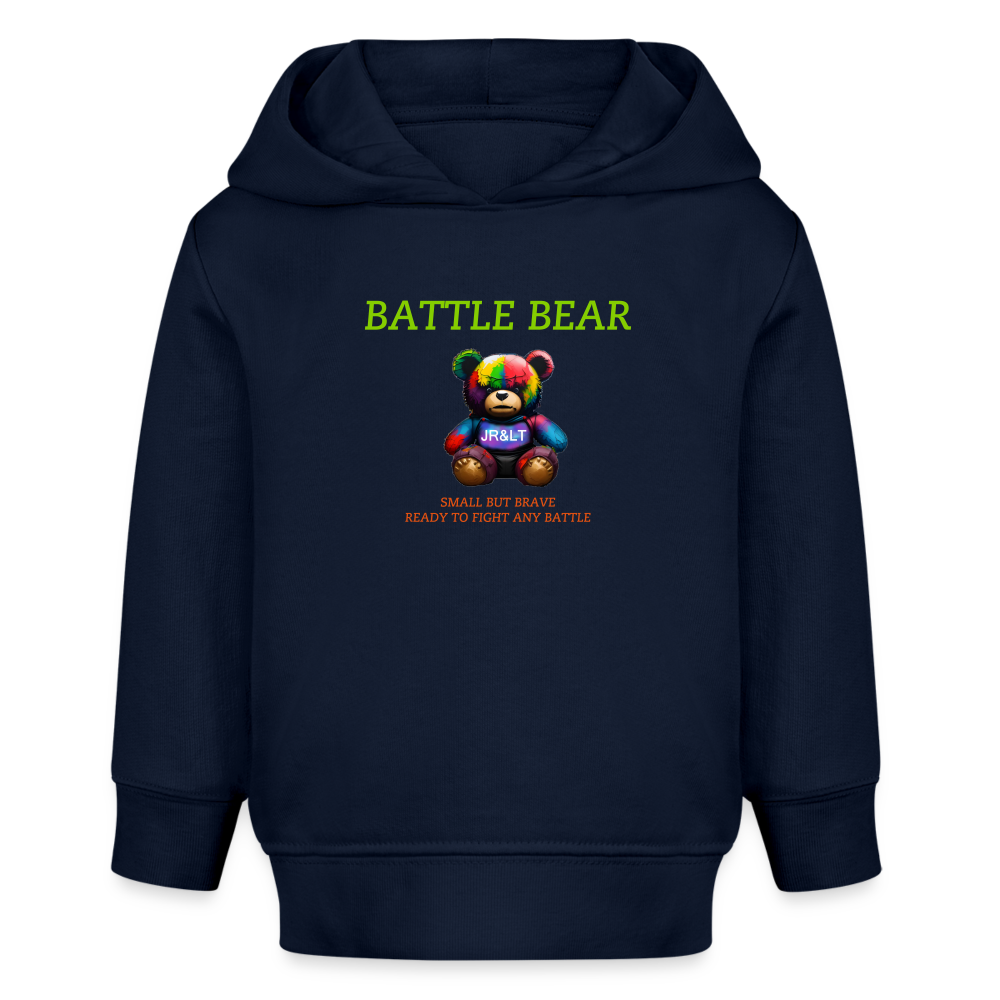 BATTLE BEAR!! BABY HOODIE - navy