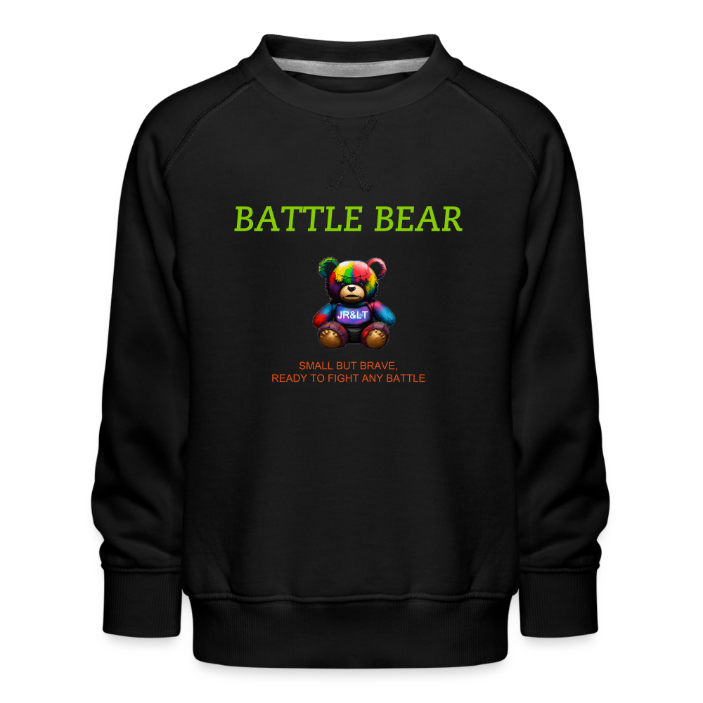 BATTLE BEAR!! CHILDREN'S SWEATER - black