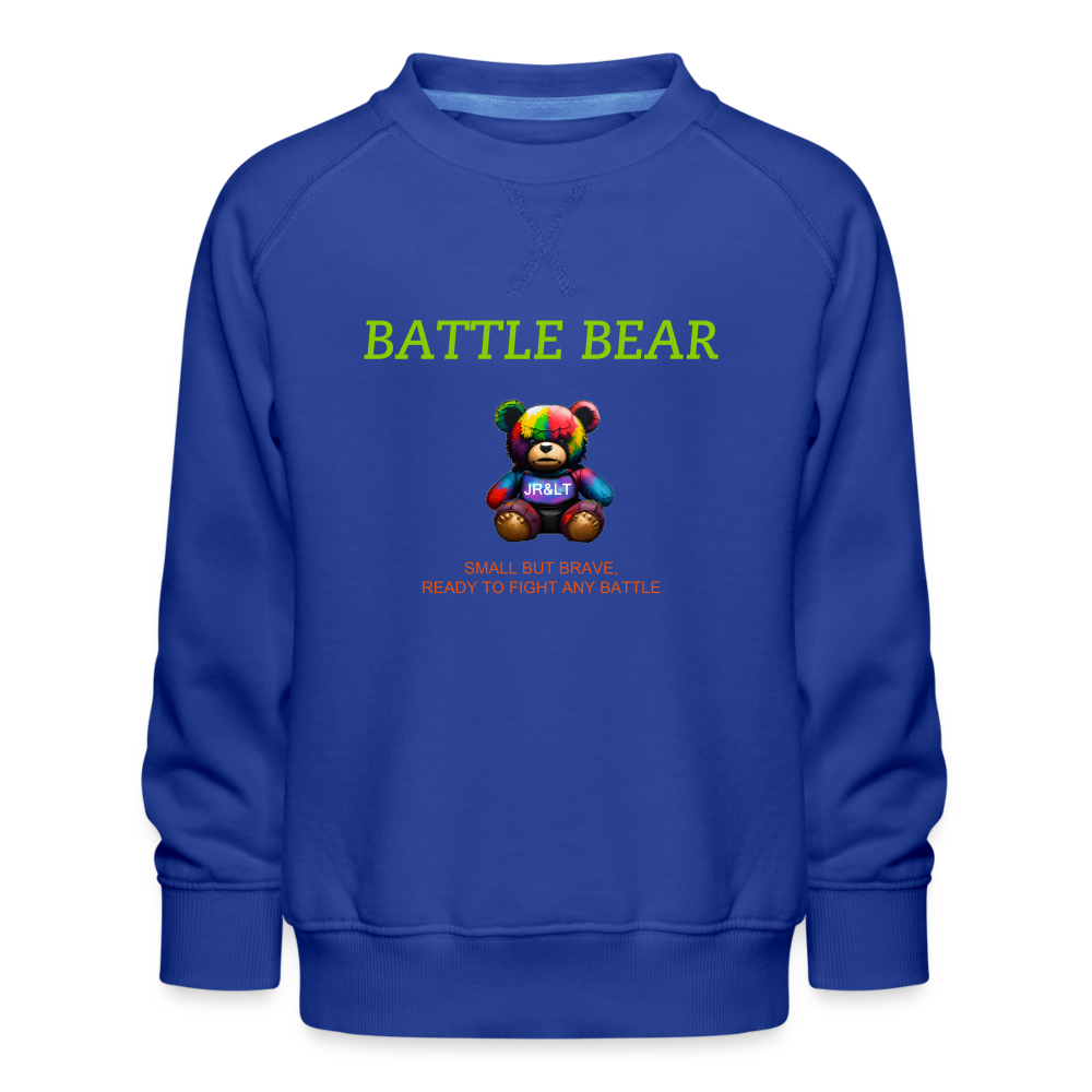 BATTLE BEAR!! CHILDREN'S SWEATER - royal blue