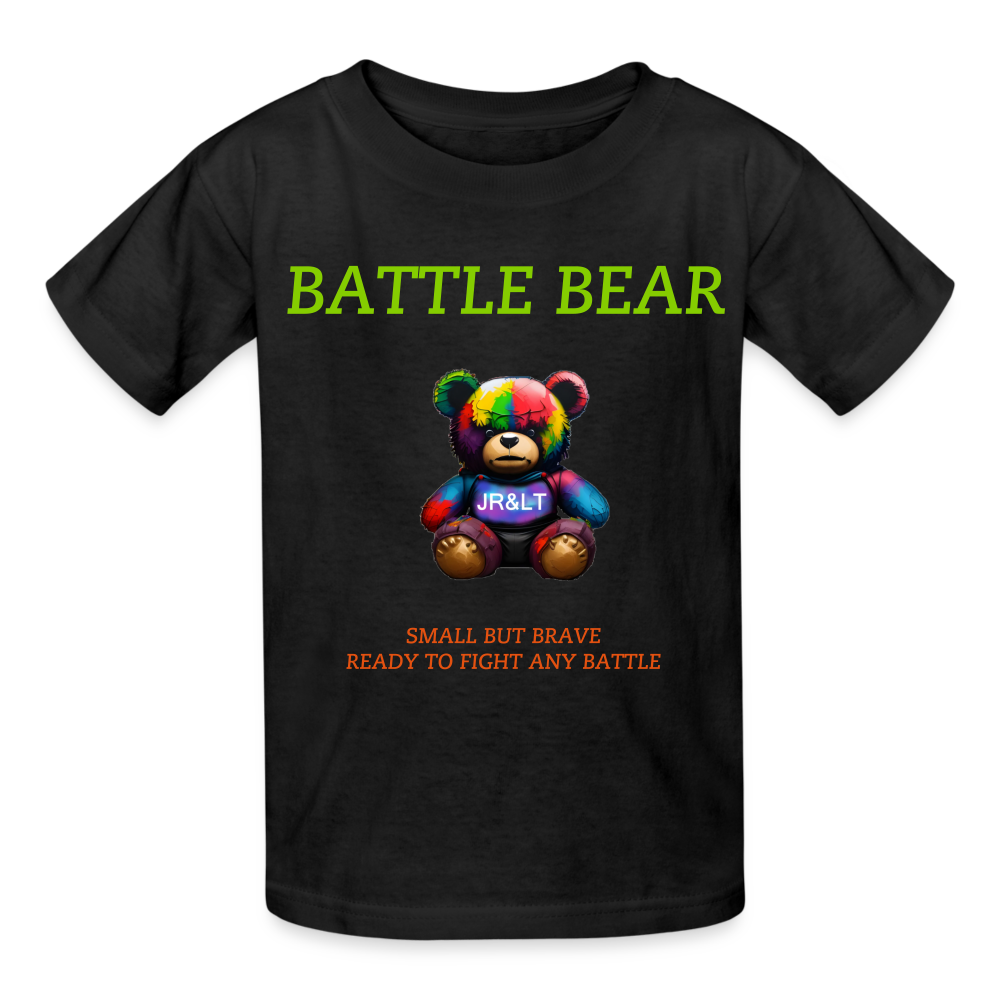 BATTLE BEAR!! CHILDREN'S T-SHIRT - black