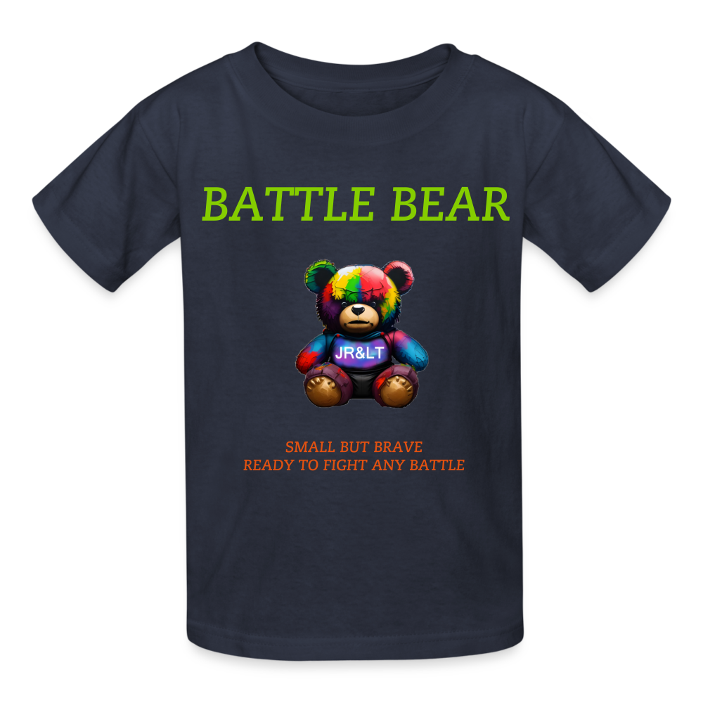 BATTLE BEAR!! CHILDREN'S T-SHIRT - navy