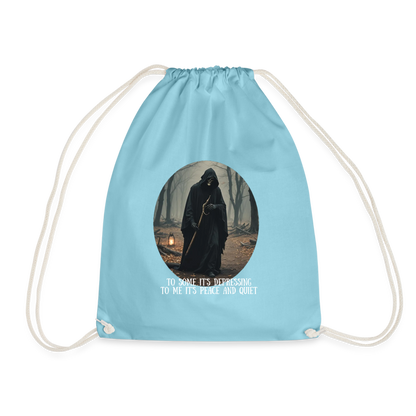 LONELY GRIM REAPER - DRAW STRING BAG - aqua