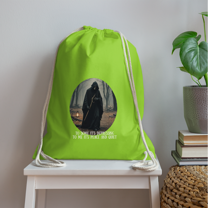 LONELY GRIM REAPER - DRAW STRING BAG - neon green