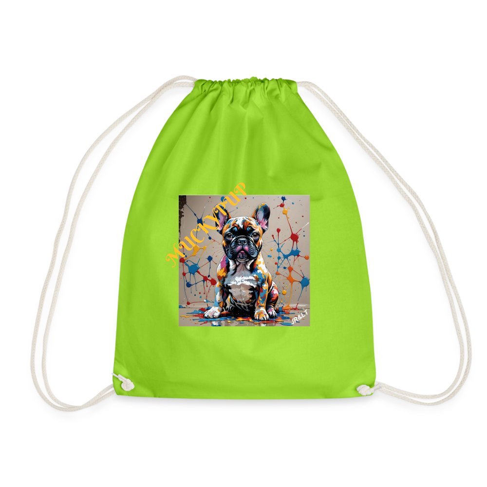 MUCKYPUUP - DRAW STRING BAG - neon green