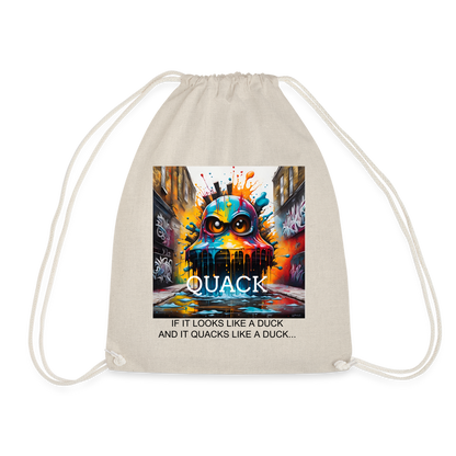 QUACK!! DRAWSTRING BAG - nature