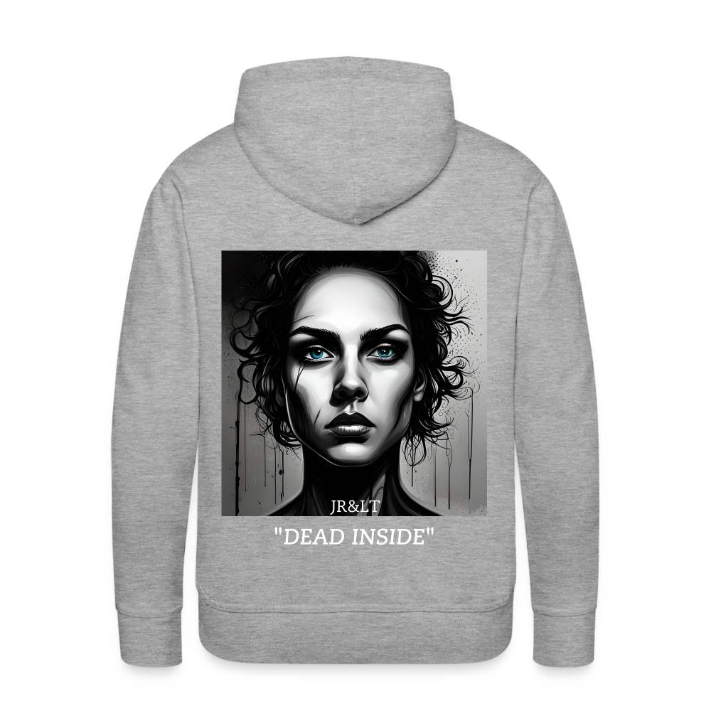 "DEAD INSIDE" MEN'S HOODIE - heather grey