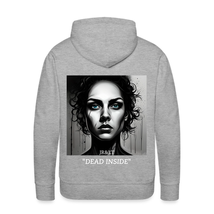 "DEAD INSIDE" MEN'S HOODIE - heather grey