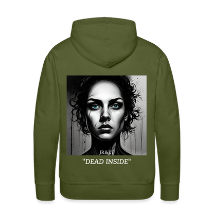 "DEAD INSIDE" MEN'S HOODIE - olive green