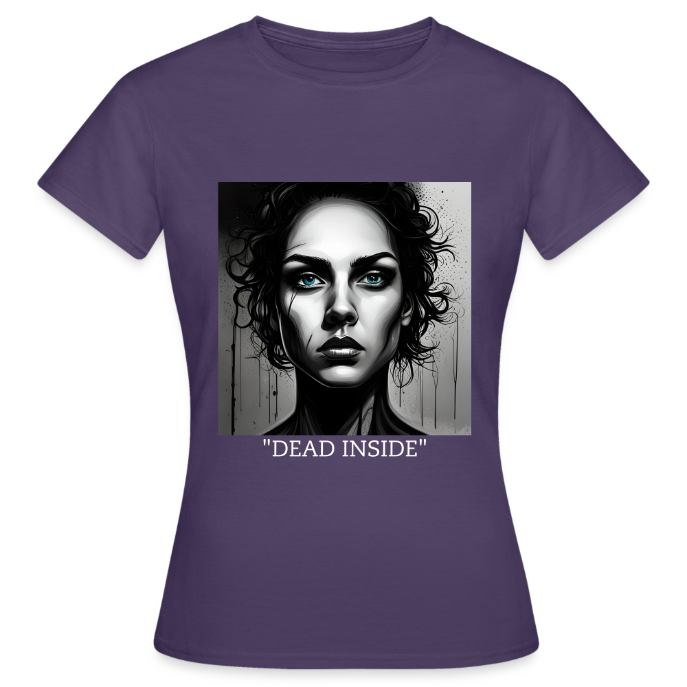 "DEAD INSIDE" WOMEN'S CLASSIC T-SHIRT - dark purple